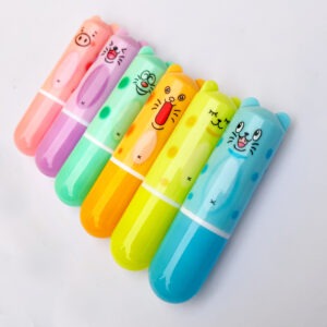 Mini Pastel Highlighters – Set of 6 with Pouch