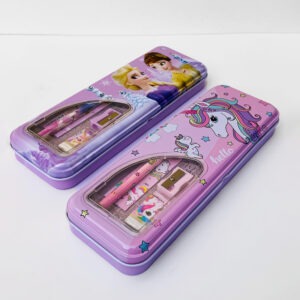 Compact Steel Pencil Case with Tray – Superhero & Fantasy Designs