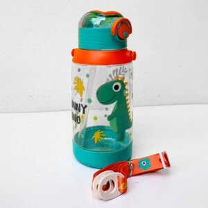 Dino Water Bottle – 650ml | With Handle & Adjustable Strap