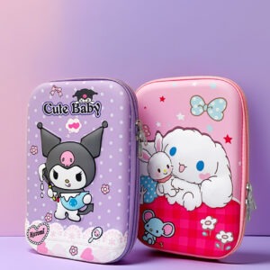 Pencil Case Organizer | Multi-Compartment with Zippers – Pink or Purple