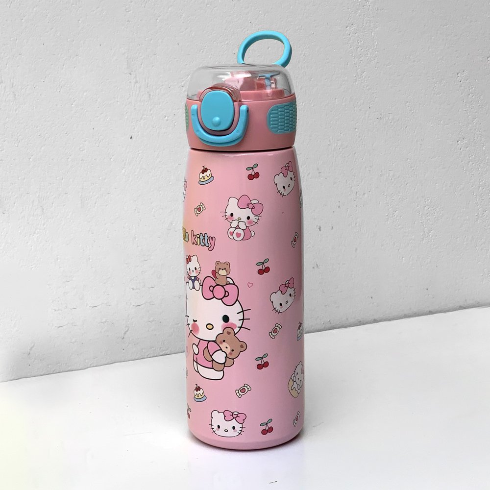 Hello Kitty Water Bottle – 650ml | Flip Cap with Safety Lock