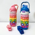 Kids Insulated Puzzle Bottle – 430ml | With Straw, Lock Lid & Strap