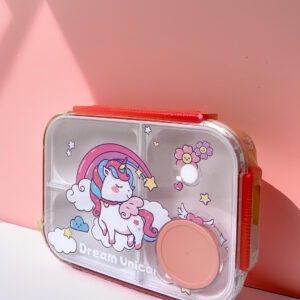 Kids’ Leakproof Lunch Box – 3 Compartments + Bonus Sauce Cup