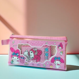 Sanrio-Themed Stationery Set Zipper Pouch – 6-Piece Essentials