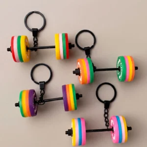Colorful Dumbell Keychain